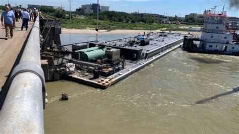 barge hits bridge today